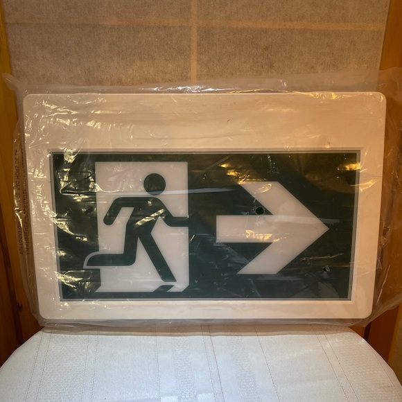 Nextlite Rectangular Running Man Exit Sign Model With Slides 30332-010 - Picture 1 of 4